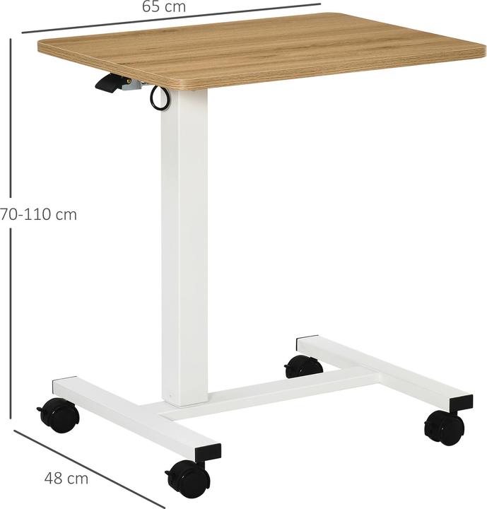 Image du produit Homcom Pupitre à roulettes (65 x 48 x 110 cm)