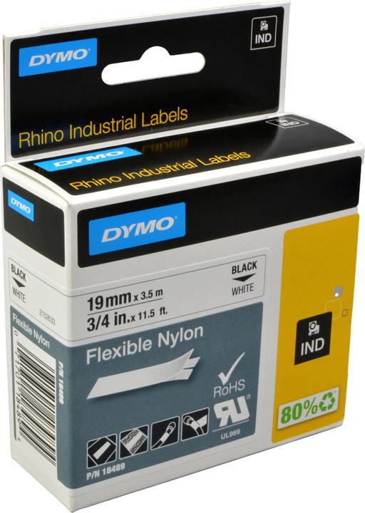 Produktbild Dymo Rhino Nylonband 18759, weiss (1.90 cm, Weiss)