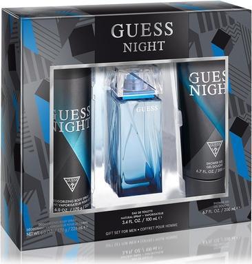 Actual product image Guess Night Men Eau de Toilette 3 Piece Gift Set - Cologne Spray 3.4 Fl. Oz., Deodorizing Body Spray (Fragrance set)