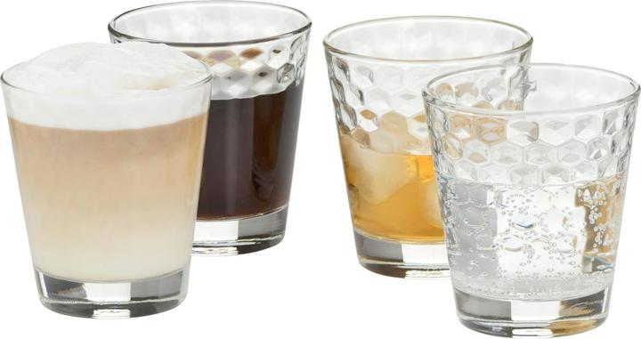 Produktbild WMF Wassergläser Set 4tlg Gläser 265ml Wabenmuster Kristallglas hitzebeständig (0.23 l, 4 x)