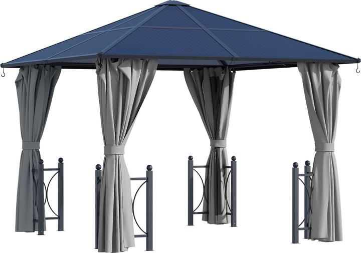 Actual product image Outsunny Garden pavilion with side panels and roof (300 cm, 300 cm)