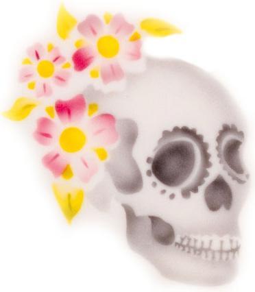 Produktbild Martellato Airbrush Schablone Totenkopf
