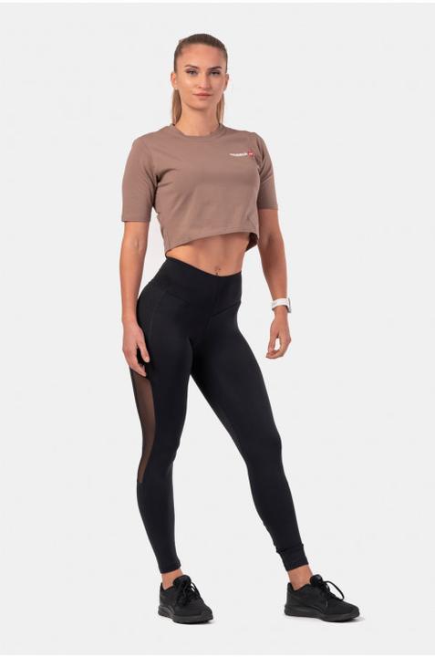 Actual product image Nebbia Minimalist Logo Crop Top 600 Brown (S)