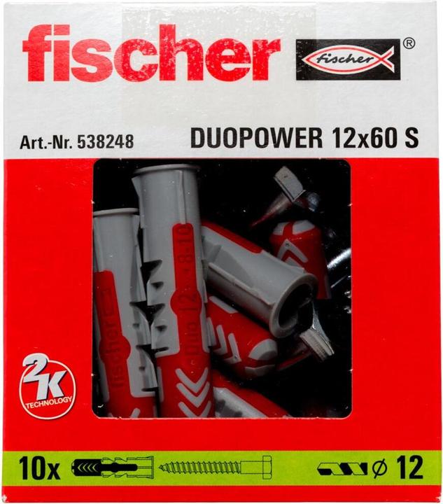 Immagine prodotto Fischer DUOPOWER 12 x 60 con vite (10 pz.)