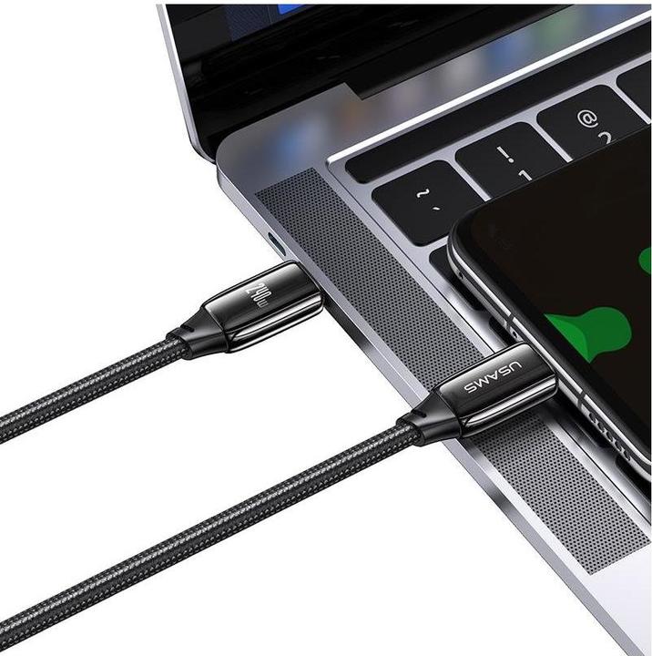 Immagine prodotto Usams Cavo di ricarica da Tipo-C a Tipo-C - Nero (2 m, USB 3.1)