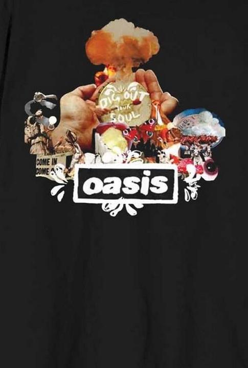 Actual product image Oasis Unisex Adult Atomic Collage T-Shirt (S)
