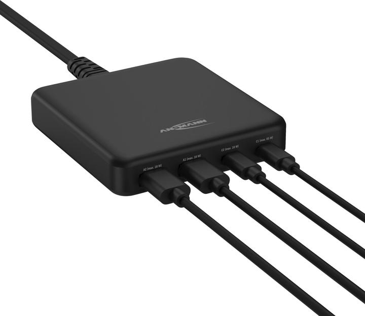 Actual product image Ansmann USB charger 4-port 65W PD/QC/GAN (65 W)