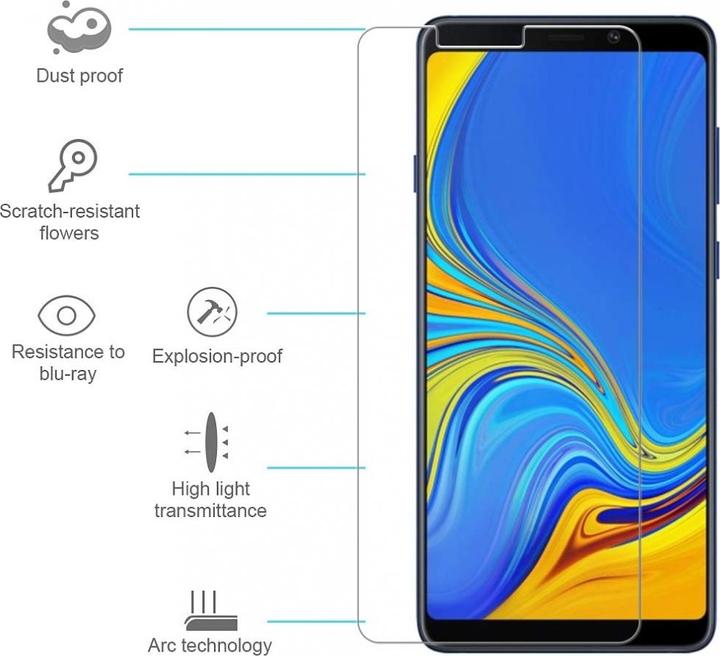 Produktbild Screenguard Samsung Galaxy A9 2018 Panzerglas Schutzfolie Case Friendly Design (1 Stück, Samsung Galaxy A9 (2018))