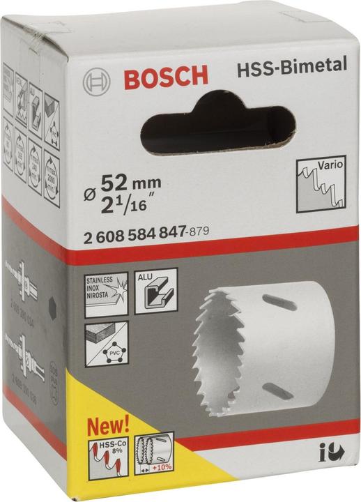 Produktbild Bosch Professional Zubehör Lochsäge HSS-Bimetall für Standardadapter, 52 mm, 2 1/16-Zoll (52 Millimeter)