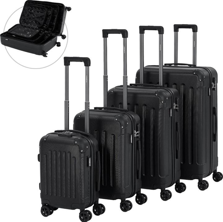 Arebos Reisekoffer (94 l, Handgepäck (bis 50l), M (50 - 90l), L (90 - 115l), XL (ab 115l))