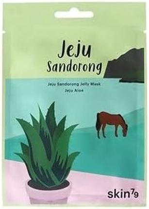 Skin79 Jeju Aloe Vera Gel Tuch Maske Jeju Sandorong Jelly Mask 33ml Beruhigende Hautmaske für alle Haut (33 ml)