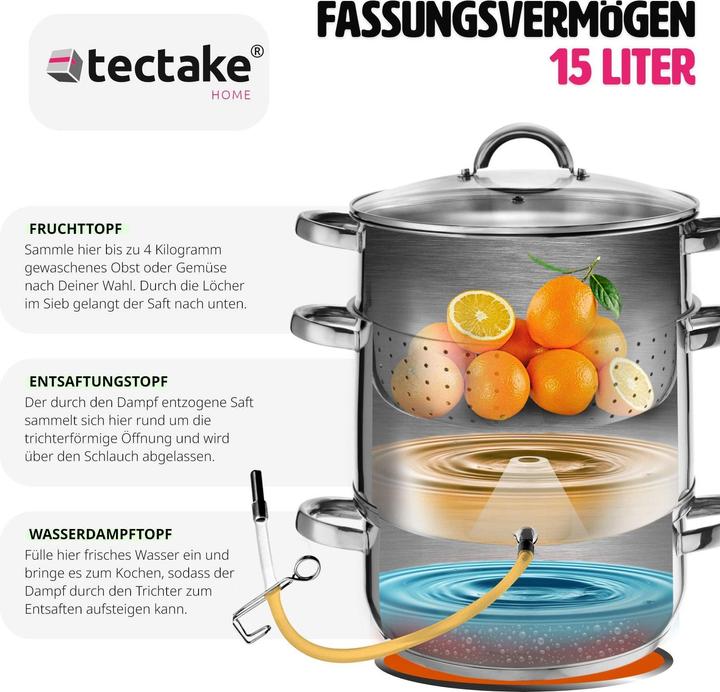 Image du produit tectake Extracteur de jus à vapeur