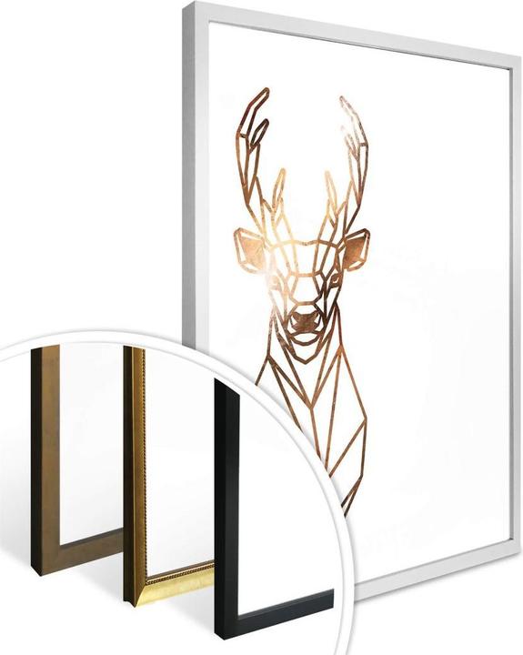 Image du produit Trenddeko Cerf origami - aspect cuivre (40 x 50 cm)