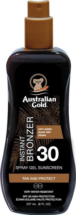 Australian Gold Gel mit Bronzer (Sonnenspray, Sonnengel, SPF 30, 237 ml)