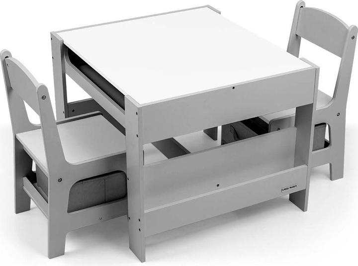 Image du produit Mally Table et deux chaises Sven gris Milly