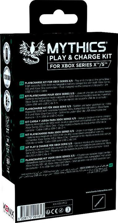 Actual product image Konix Mythics Play + Charge Battery Pack (Xbox Series X)