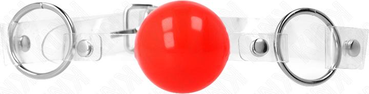 Actual product image Kink Red Transparent Pvc Ball 4 cm Adjustable Toggle