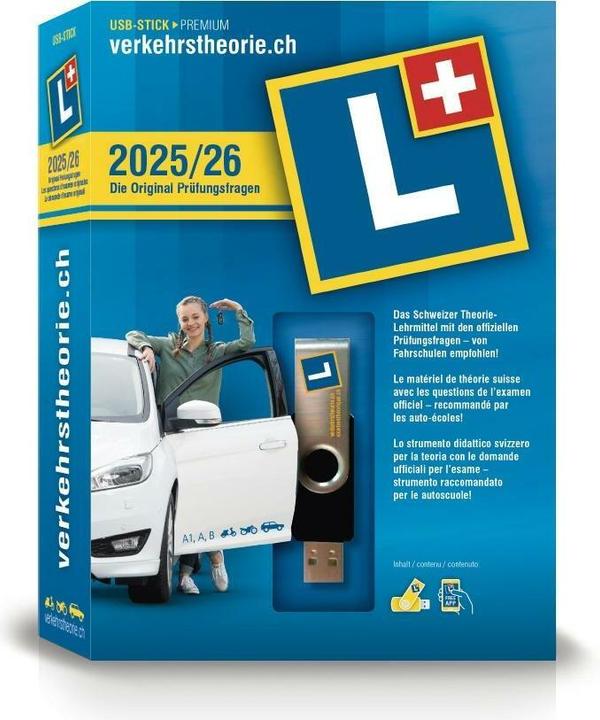 verkehrstheorie.ch: LERNSOFTWARE USB-Stick 2025/26 (12 mesi)