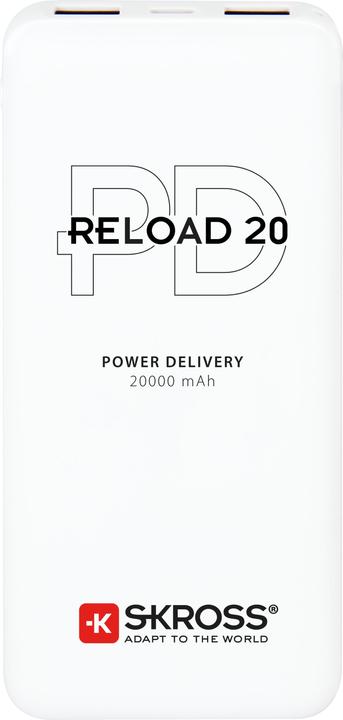 Immagine prodotto Peter Jäckel SKROSS Banca di potenza RELOAD 20000 64W PD Bianco (20000 mAh, 65 W, 74 Wh)