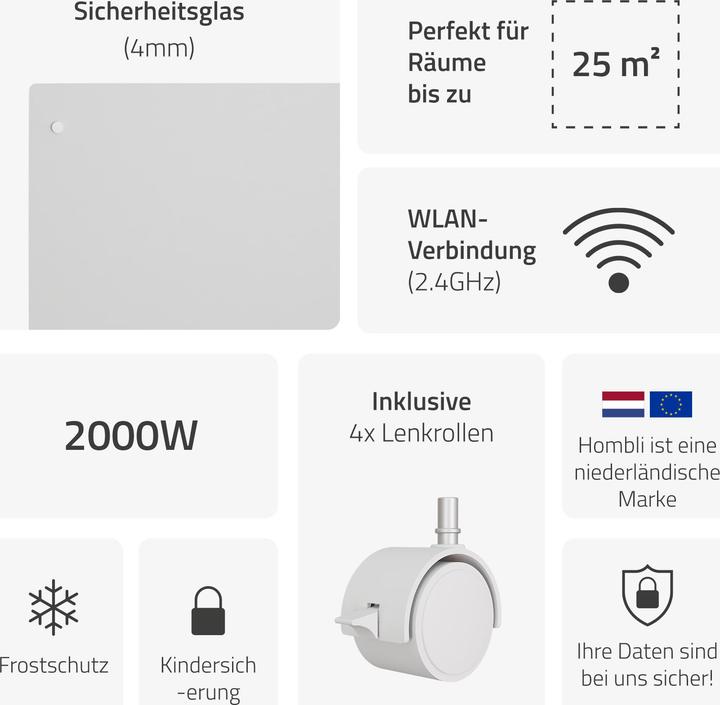 Immagine prodotto Hombli Vetro a convezione HBCH-0309 (2000 W)