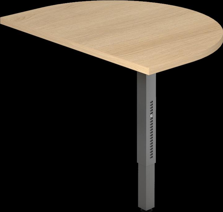 Produktbild MC Anbau-Element Halbrund für MyTable R Schreibtisch mit Gestell Graphit