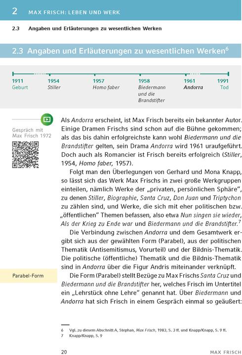 Produktbild Andorra von Max Frisch - Textanalyse und Interpretation (Deutsch, Max Frisch, Bernd Matzkowski, 2024)