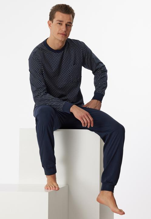 Produktbild Schiesser langer Pyjama Schlafanzug natürlich 100% Baumwolle | auch Übergrössen (106)