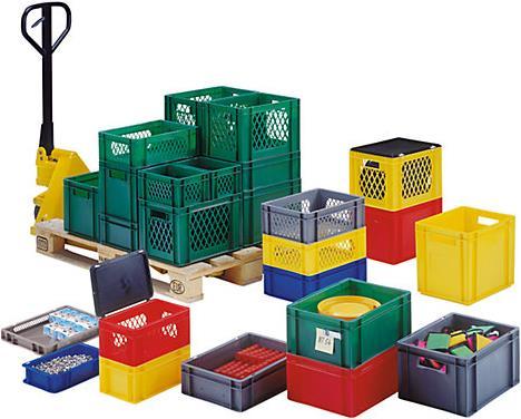 Actual product image kaiserkraft Euro format stacking containers, walls and bottom closed