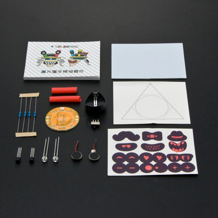 Produktbild DFRobot Light Chaser Beam Robot Kit Lötbausatz für Kinder