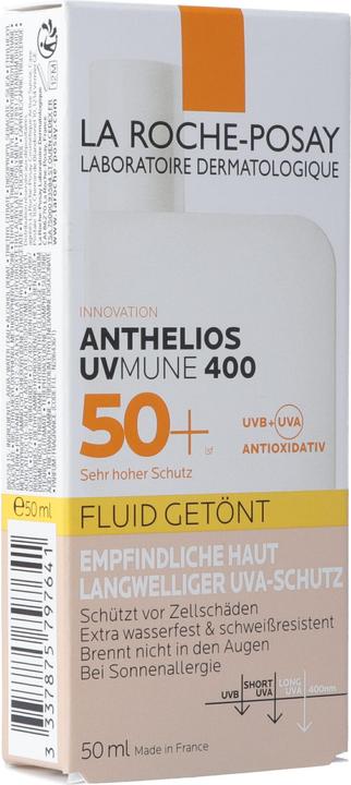 La Roche Posay Anthelios Invisible Fluid Getönt (Sonnencreme Gesicht, SPF 50, 50 ml, 75 g)