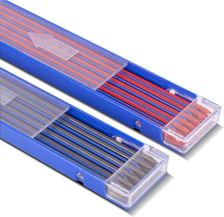 Produktbild Stahlwerk Tieflochmarker Bleistift 4er Set 36 Ersatzminen integriertem Spitzer (1 x)