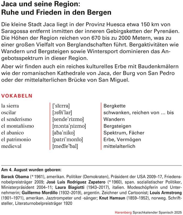 Produktbild Harenberg Rivero Crespo:Spanisch Sprachkalender 2 (12.5 x 16 cm, Deutsch)