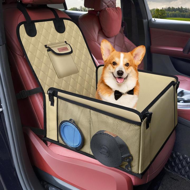 Looxmeer Hundeautositz mit Sicherheitsgurten (Hund, Sicherheitsverschluss)