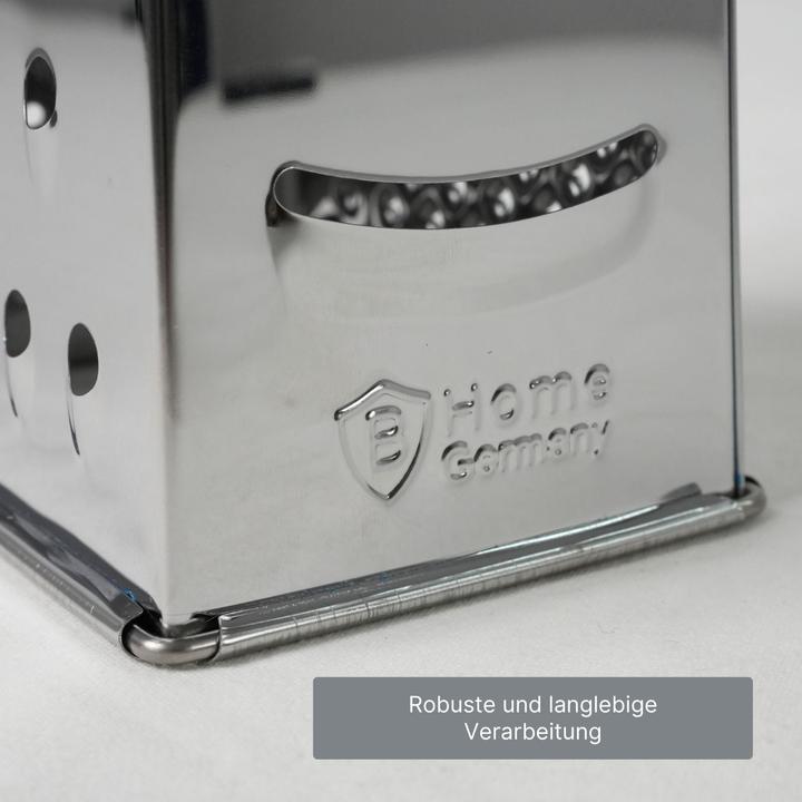 Immagine prodotto B-Home Edelstahl-Küchenreibe Gemüsereibe Vierkantreibe Reibe mit Griff