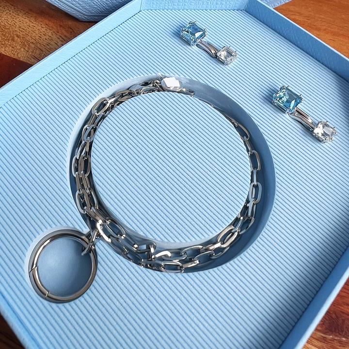 Produktbild Swarovski Schmuck für Ohrhörer blau 5619485 (Metall rhodiniert)