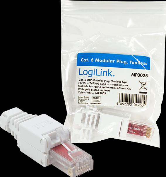 Actual product image LogiLink MP0025 (UTP, CAT6, 0.08 m)