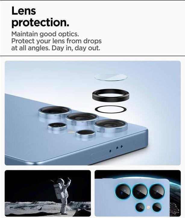Actual product image Spigen Samsung Galaxy S25 Ultra Glas.tR EZ Fit Optik Pro HD Lens protector, 2-pack (2 Piece, Samsung Galaxy S25 Ultra)