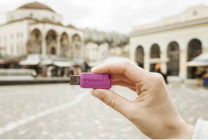 Actual product image Verbatim USB DRIVE 2.0 PINSTRIPE 128GB STORE?N?GO HOT PINK (128 GB, USB-A)