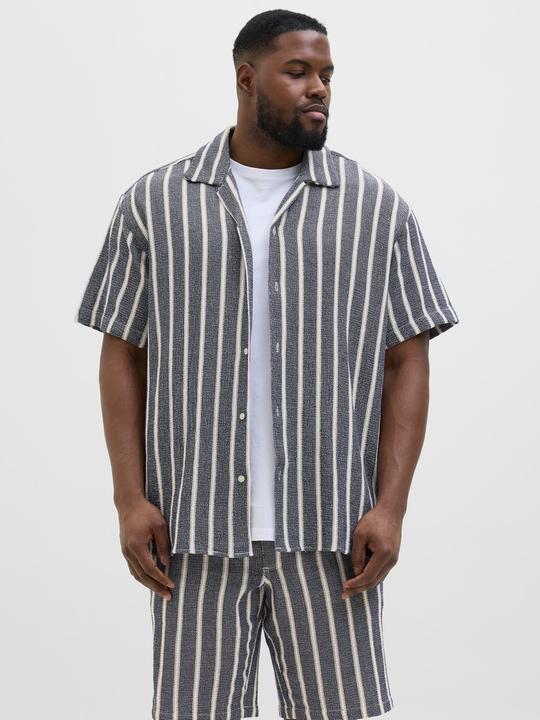 Produktbild Jack & Jones Jorcoba Stripe Resort Shirt Ss Sn Pls (4XL)