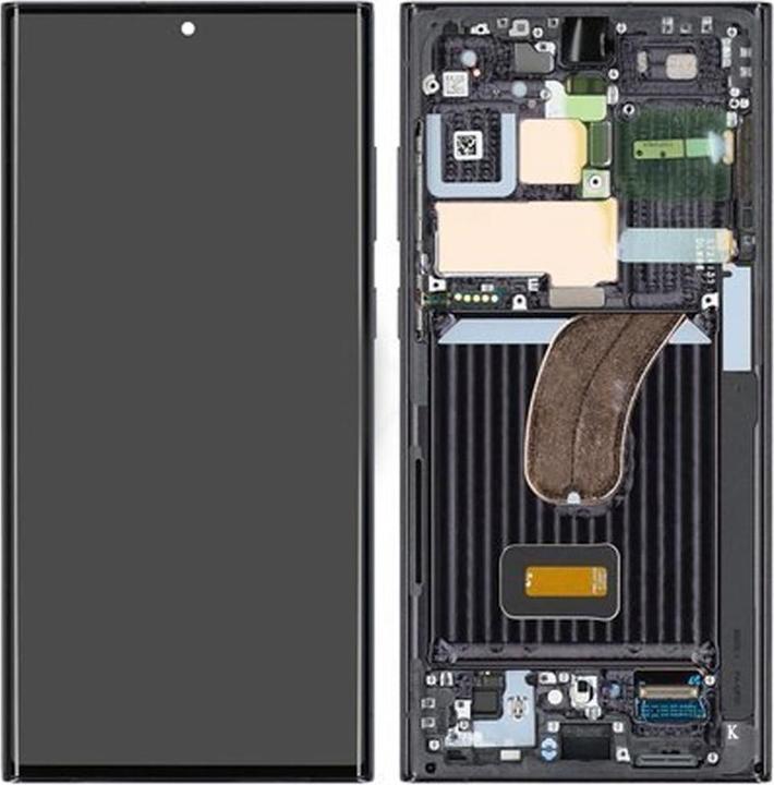 Samsung LCD + Touch + Frame für S918B Galaxy S23 Ultra - black
