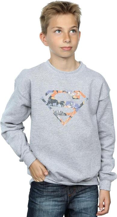 Actual product image Boys Superman Floral Logo 2 Sweatshirt (140, 146)