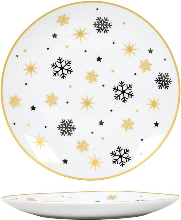 Produktbild Fr.teller Schneeflocke schw/go (1 x, 19 cm)