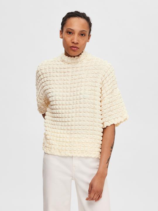 Produktbild Selected Femme Struktur Oberteil mit kurzen Ärmeln (XL)