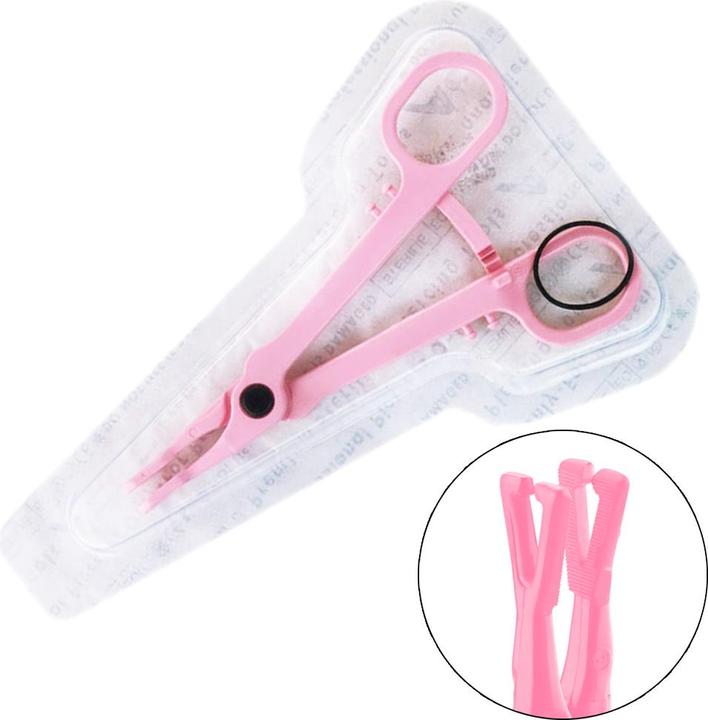 Produktbild Star Piercing Sterile einweg Zange spink Gazeklemme offen dreieck gezackt (Kunststoff, ohne Messing)