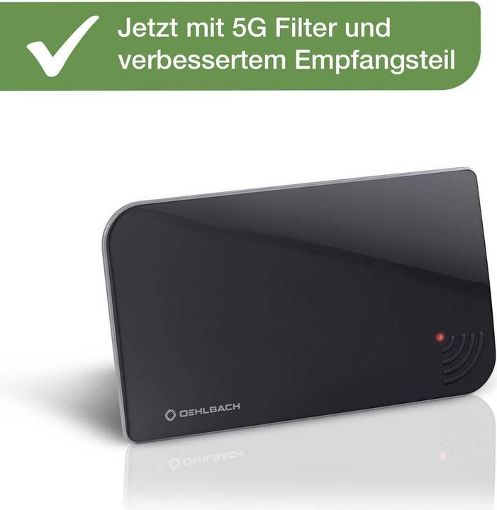 Produktbild Oehlbach Scope Vision 5G immerantenne für DVB-T2 mit 5G Filter (Flachantenne, DVB-T / -T2)