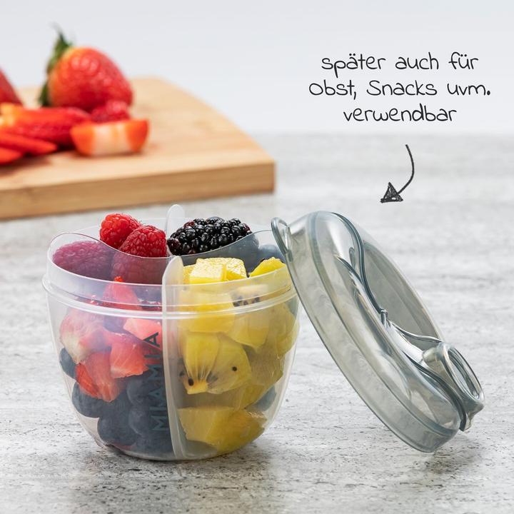 Actual product image MiaMia Baby bottle accessories Milk powder dispenser 4 compartments - Grey