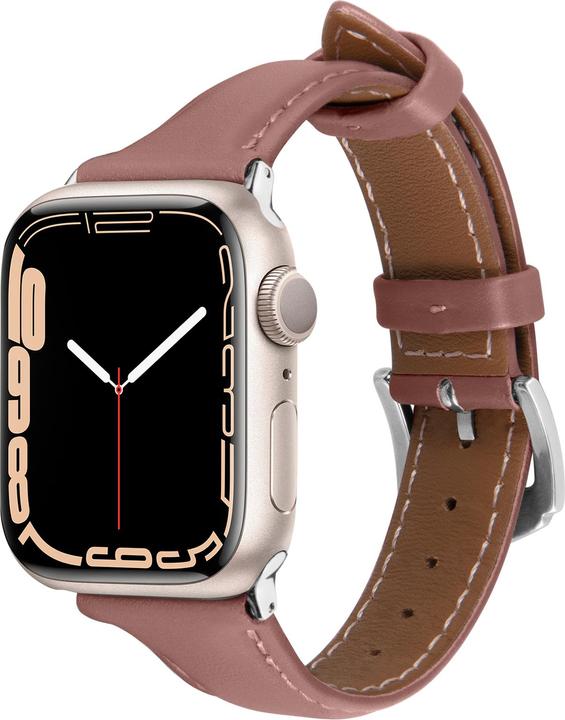 Produktbild Spigen Kajuk Apple Watch Leather Strap 4/5/6/7/8 / SE 40/41 mm Pink (40 mm, 41 mm, Genuine Leather, Apple Watch Series 4, Apple Watch Series 5, Apple Watch Series 6, Apple Watch Series 7, Apple Watch Series 8, Apple Watch Series 9, Apple Watch SE)