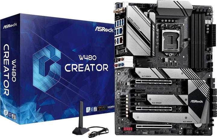 Produktbild AsRock W480 Creator (LGA 1200, Intel W480, ATX)
