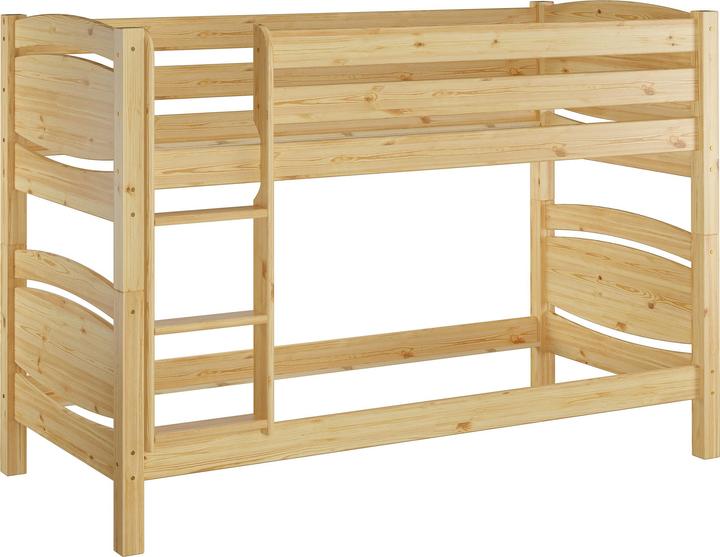 Produktbild Erst-Holz Etagenbett Massivholz Kiefer 90x200cm Stockbett hohes Bett + Rollrost + Matratze 60.13-09 Ni70 M (90 x 200 cm)