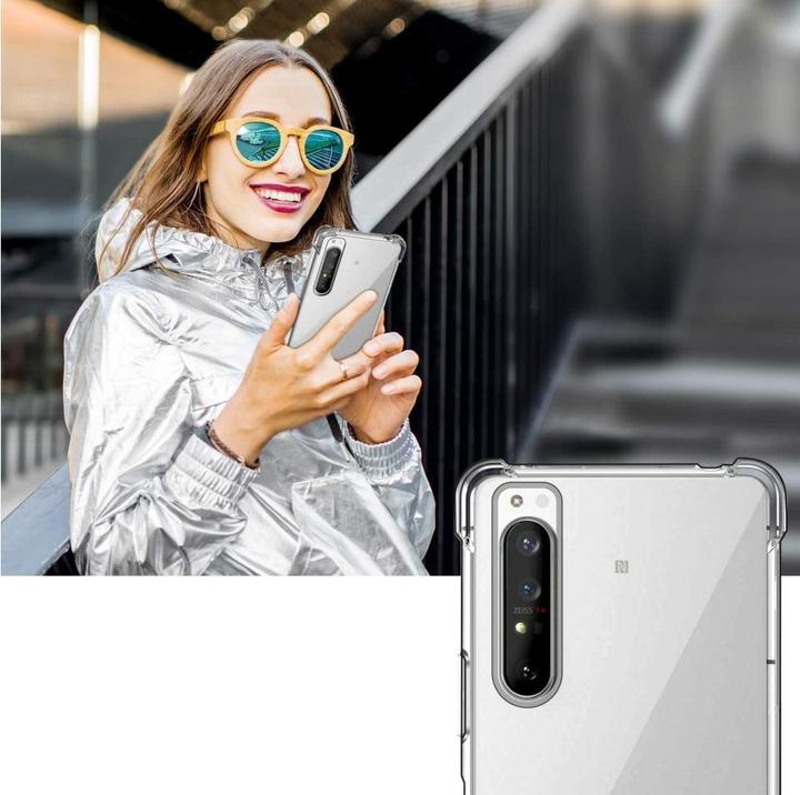 Actual product image Screenguard Sony Xperia 1 II Cover Crystal Soft Airbag Bumper (Sony Xperia 1 II)